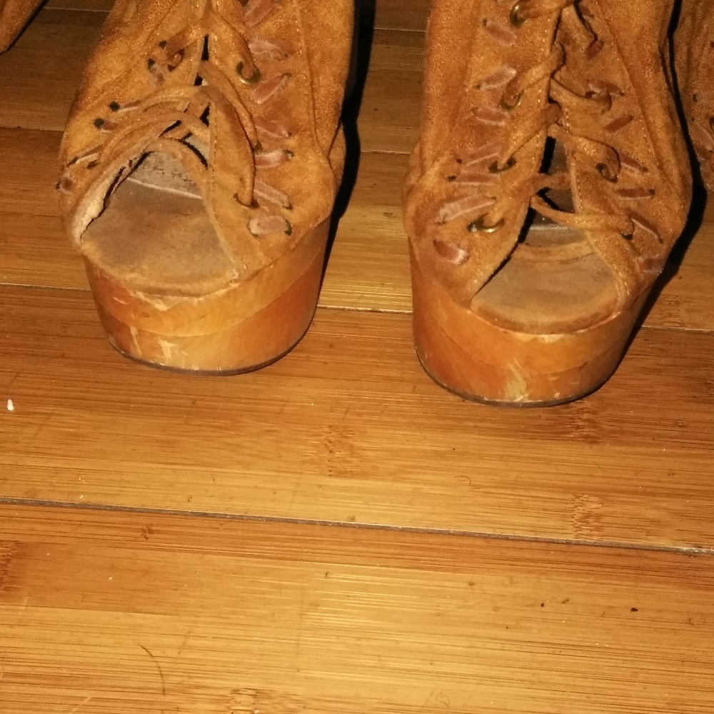 Jeffrey Campbell UltraSuede Thigh High Lace Boots - Picture 4 of 8